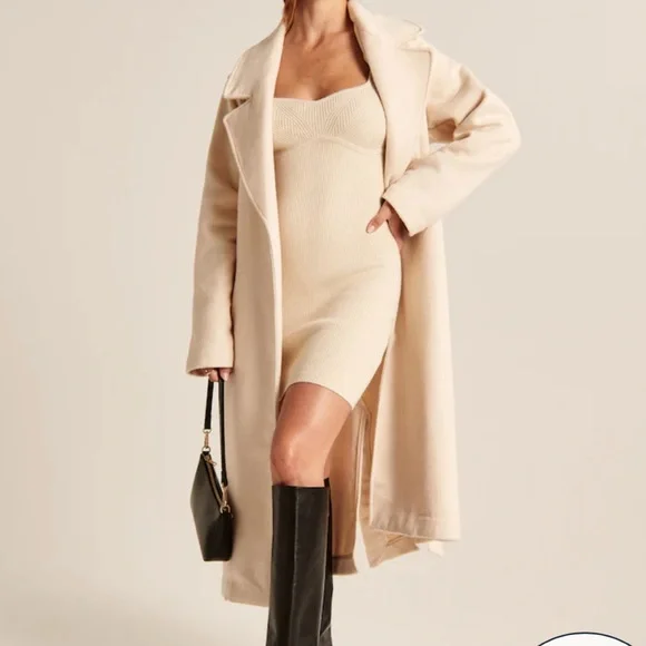 slim fit dress slacks Cable Knit Lace-Up Ribbon Mini Dress main image 1